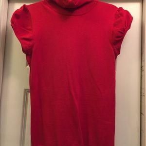 Red Turtleneck Short Sleeves. Aqua Brand