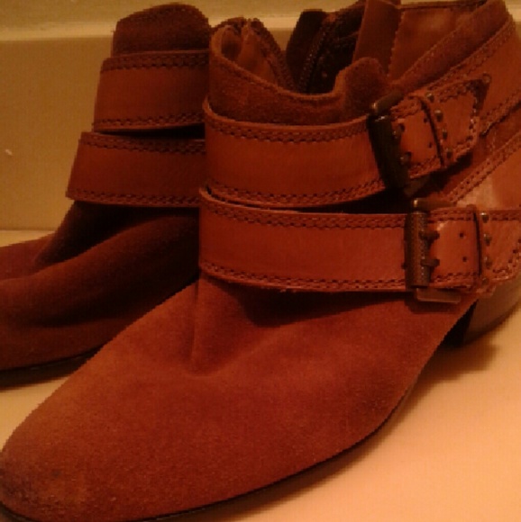 Sam Edelman suede buckle booties