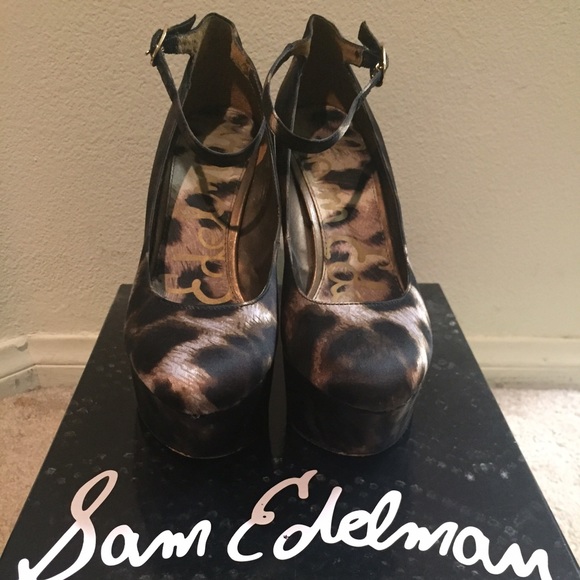 *SAM EDELMAN* leopard print heels