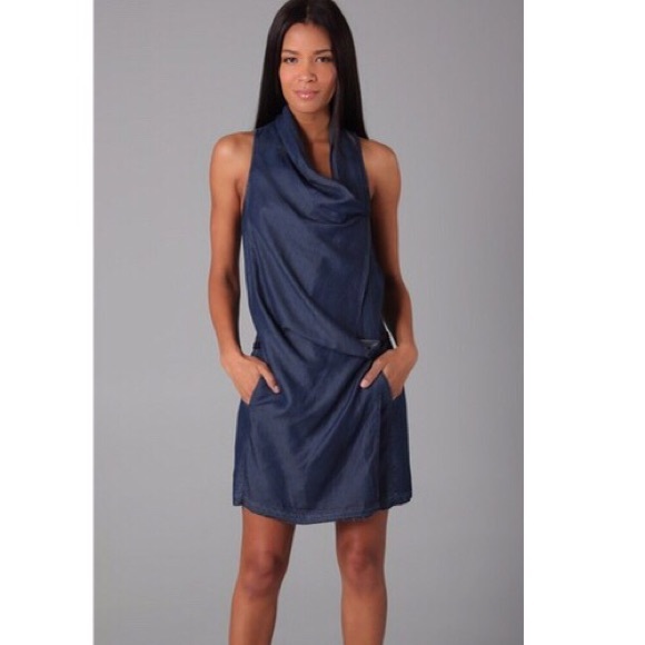 helmut lang denim dress