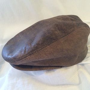 Genuine Leather Vintage Newsboy Cap