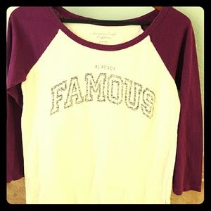 American Eagle baseball tee