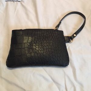 Crocodile Print wrist bag