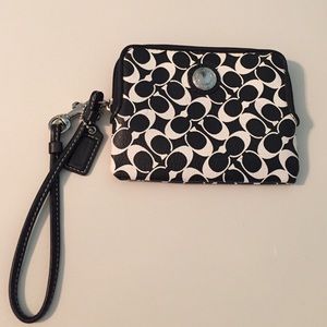 COACH Leather Wristlet