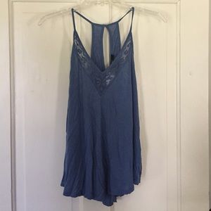 F21 muted blue tank