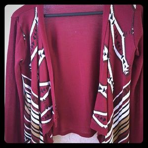 Maroon cardigan