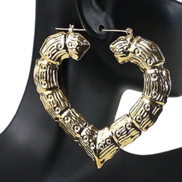 Heart Bamboo Earrings