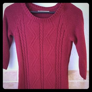 Maroon sweater dress