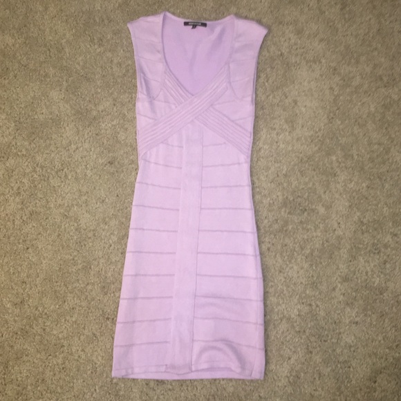 Wow couture lilac / lavender colored bodycon dress