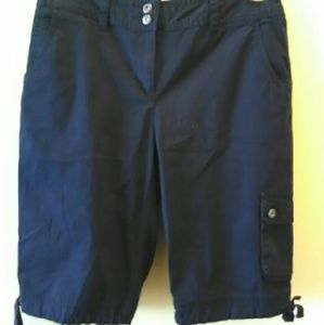 Liz Claiborne stretch Bermuda shorts.