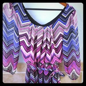 Purple chevron dress