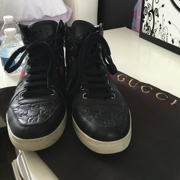 Leather high too Gucci sneakers