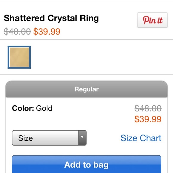 Banana Republic “Shattered Crystal” Ring size 8 - Picture 5 of 8