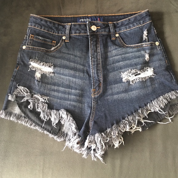 High-Waisted Cutoff Shorts