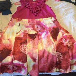 Top with matching skirt