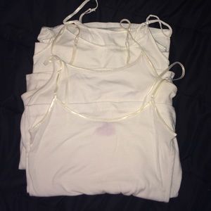 3 White Camis