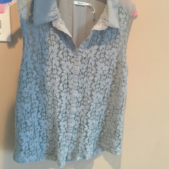 Urban Outfitters Sheer Sleeveless Button Up