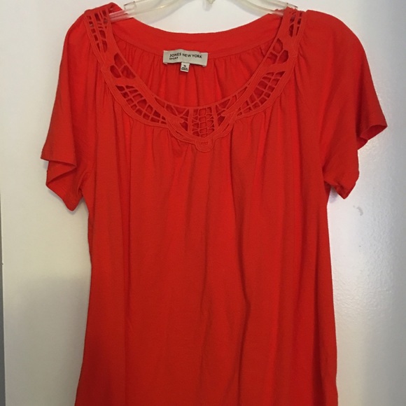Jones New York orange blouse
