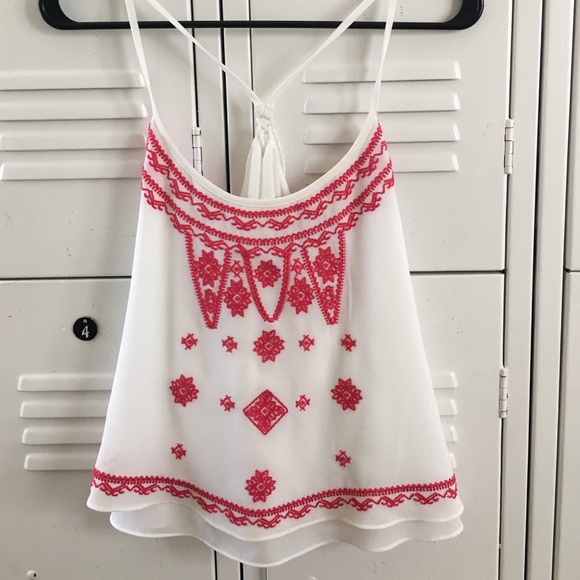 White and red tank top