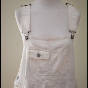 Long Ivory Overalls NWT Large