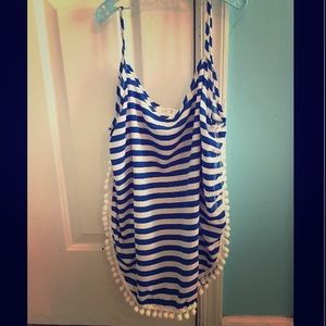 Blue & white tank