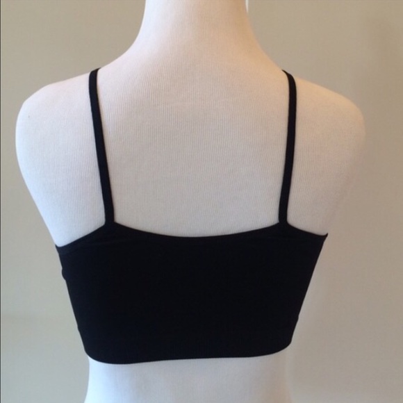 🎀PADDED BLACK BRALETTE-ONE SIZE-CAGED-MUST HAVE🎀 - Picture 4 of 4