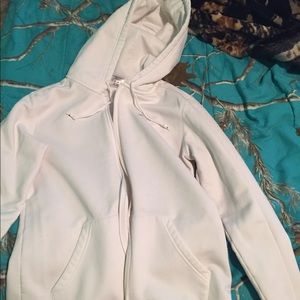 White under armour zip up hoodie