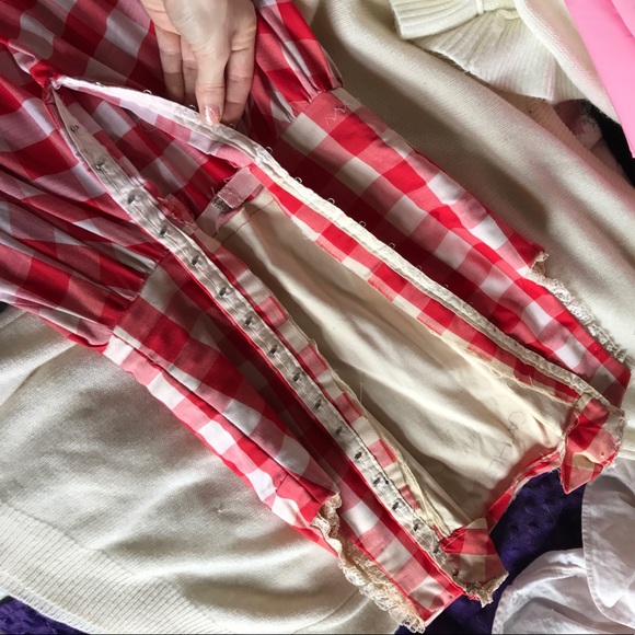 Vintage Handmade Picnic Cowgirl Lace 50's Dress - Picture 4 of 8