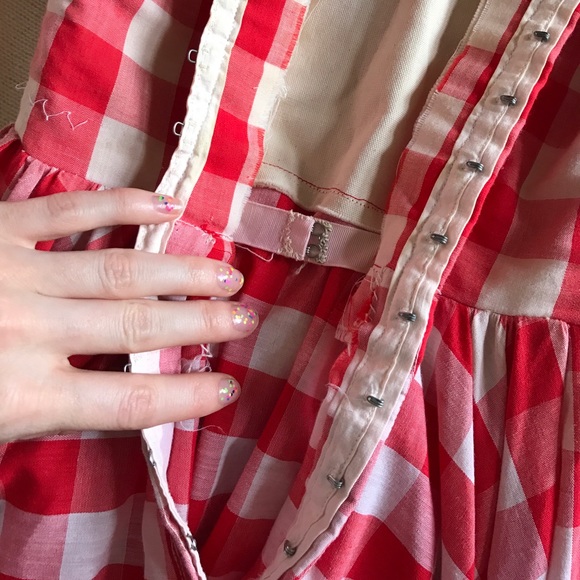 Vintage Handmade Picnic Cowgirl Lace 50's Dress - Picture 5 of 8