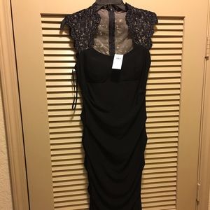 Never used Black and lace Cache Dress