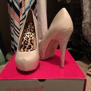 Mel B rhinestone heels