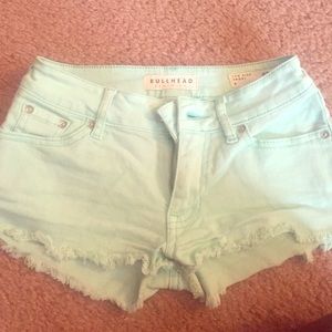 Colored denim shorts