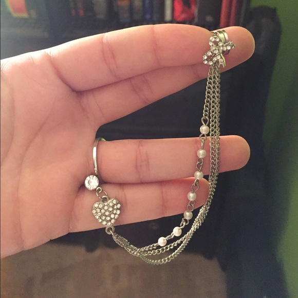 dangle ear cuff and stud - Picture 1 of 3