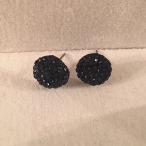 Black Rhinestone Earrings