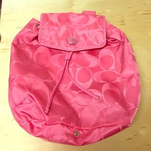Authentic pink coach backpack