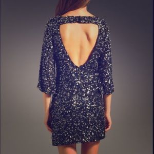 Alice and Olivia sequin backless dress