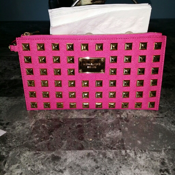 Michael kors studded wristlet