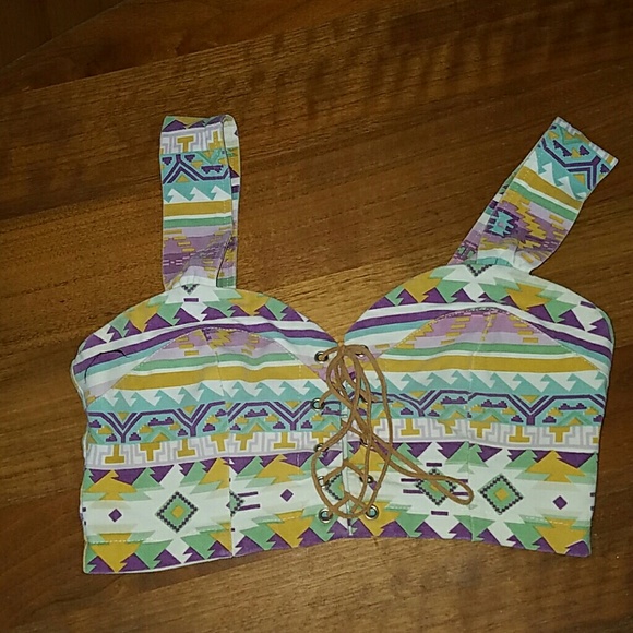 Nasty Gal X MinkPink Tribal Crop Top