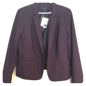 Burgundy pinstripe blazer