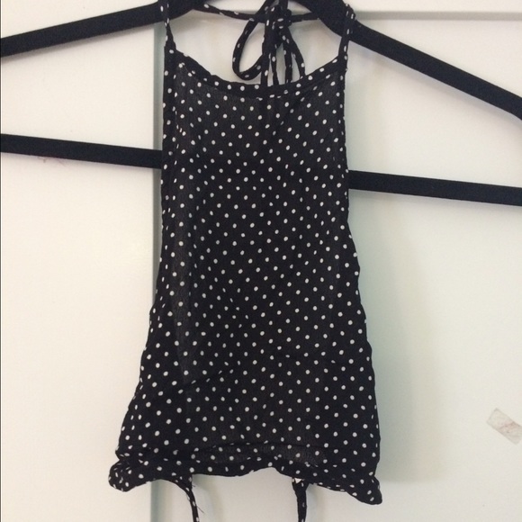 Brandy melville rayon polka dot halter