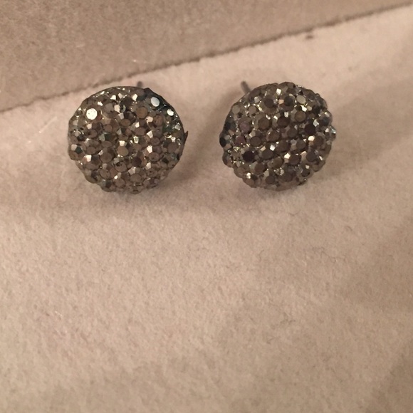 Silver rhinestone earrings