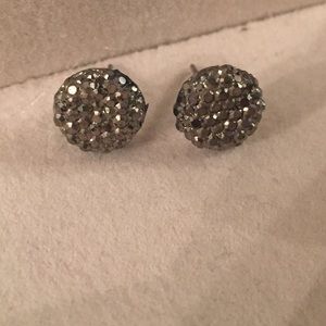 Silver rhinestone earrings