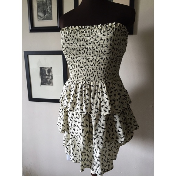 SALE Urban Outfitters Horse Print Ruffle Dress M