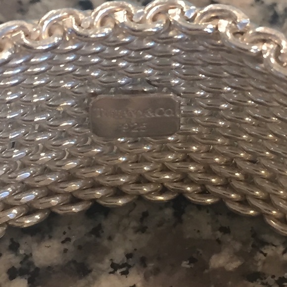 7.5 Tiffany&Co Sterling Silver Somerset Wide Mesh cuff