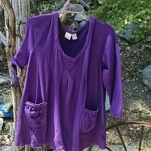 Purple long sleeve top