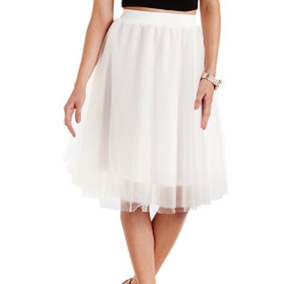White Tulle Skirt