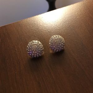 Dime sized diamond studs