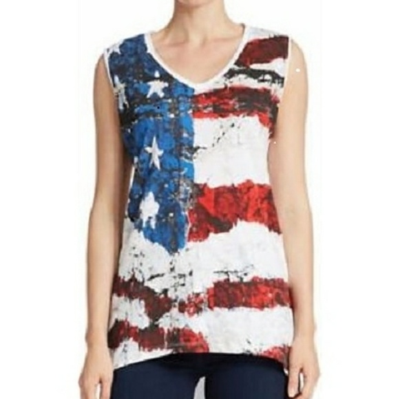 William Rast Tops - WILLIAM RAST Hi Lo America Flag Top NWT XS