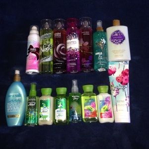 Lotions, perfumes, shimmer mists, & sea salt spray