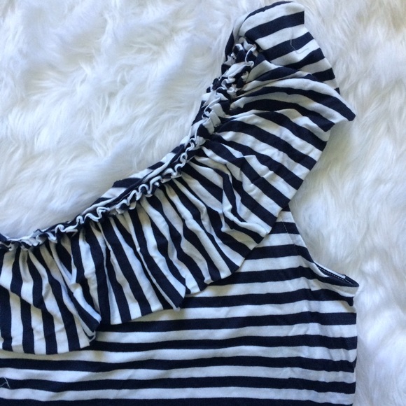 Benetton white blue striped t-shirt - Picture 2 of 3